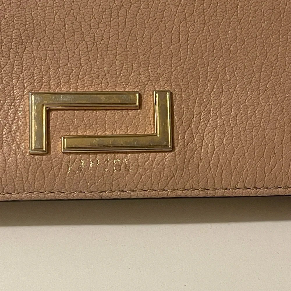 Authentic LANCEL  Italian wallet leather in peach color in good conditions